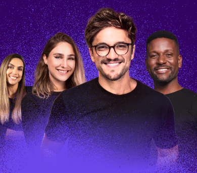 Banner dos professores da Fluency Academy Mobile